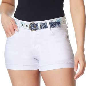 WallFlower Women's Luscious Curvy Denim Shorts Mid-Rise Size 7 Juniors